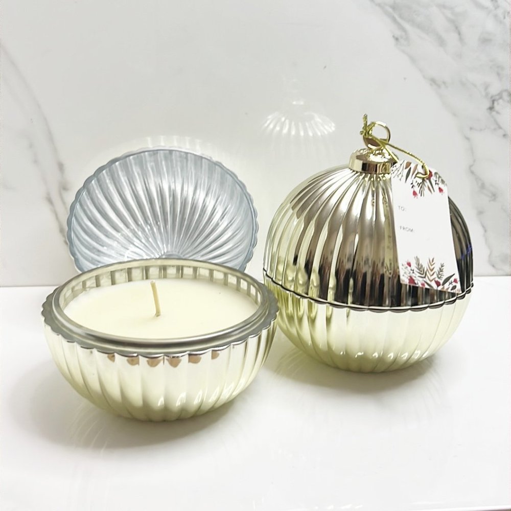 NEW Sand + Fog Golden Nutmeg Ornament Candle, 6 oz